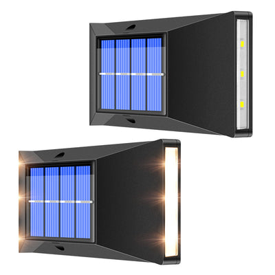 Modern Simplicity Solar Waterproof ABS Rectangular LED Wall Sconce Lamp For Outdoor Patio