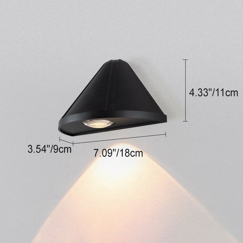 Modern Simplicity Waterproof Aluminum Triangle LED Wall Sconce Lamp For Outdoor Patio