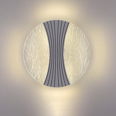 Contemporary Luxury Metal Acrylic Round Column Foil Wire LED Wall Sconce Lamp For Bedside