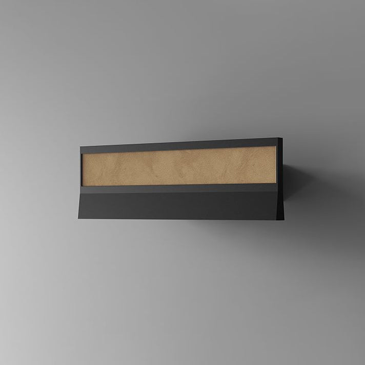 Contemporary Nordic Leather Iron Aluminum Silica Rectangular Rotatable LED Wall Sconce Lamp For Bedside