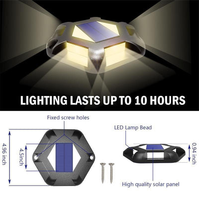 Modern Simplicity Solar Waterproof Aluminum Alloy PC Hexagon LED Buried Landscape Lighting Outdoor Light For Garden