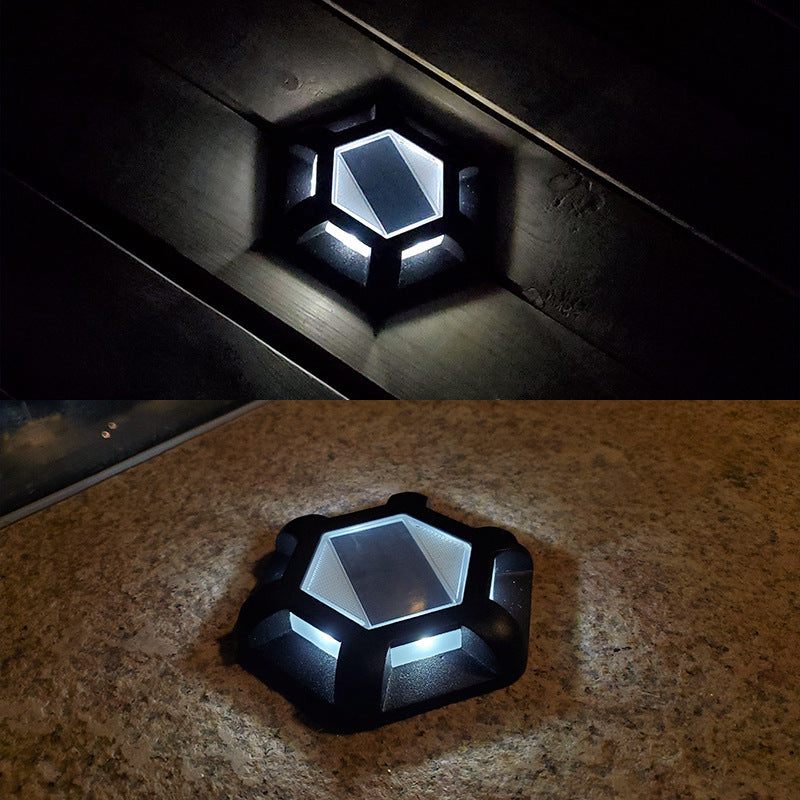 Modern Simplicity Solar Waterproof Aluminum Alloy PC Hexagon LED Buried Landscape Lighting Outdoor Light For Garden