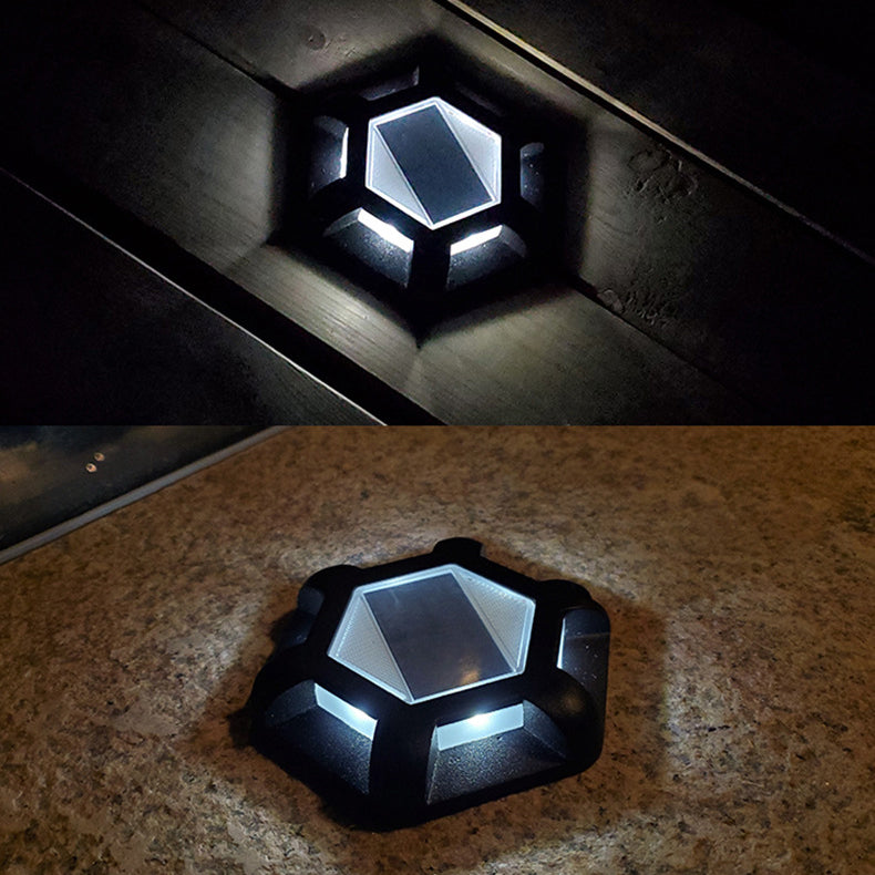 Modern Simplicity Solar Waterproof Aluminum Alloy PC Hexagon LED Buried Landscape Lighting Outdoor Light For Garden