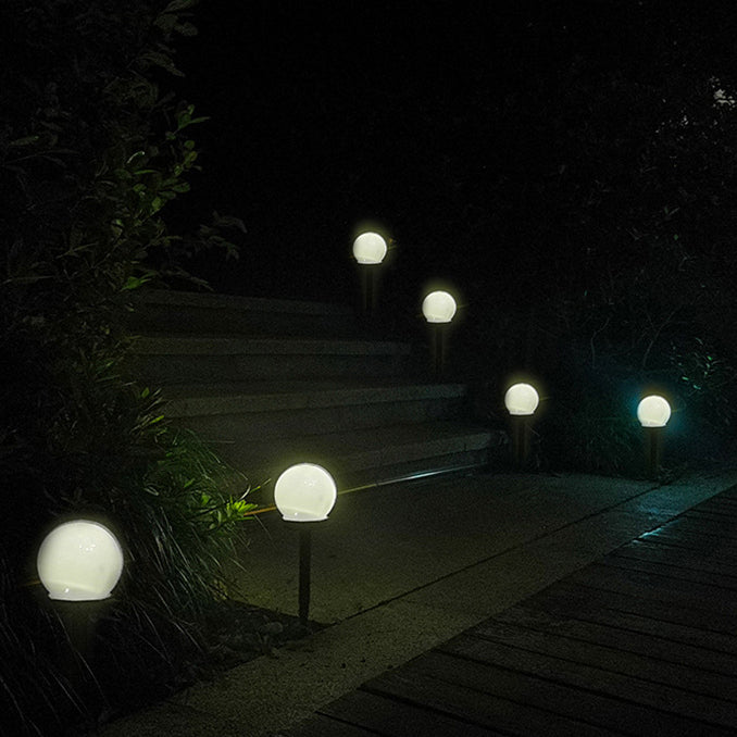 Modern Minimalist Solar Waterproof ABS Ball LED Landscape Lighting Outdoor Light For Garden