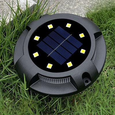 Contemporary Creative Solar Waterproof PP PS Round LED Buried Landscape Lighting Outdoor Light For Garden