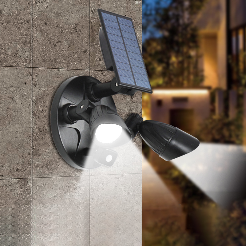 Moderne Einfachheit Solar Wasserdichte ABS PC Überwachung Kamera Drehbare Motion Sensor LED Wand Leuchte Lampe Für Outdoor Terrasse 