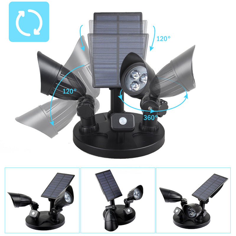 Moderne Einfachheit Solar Wasserdichte ABS PC Überwachung Kamera Drehbare Motion Sensor LED Wand Leuchte Lampe Für Outdoor Terrasse 