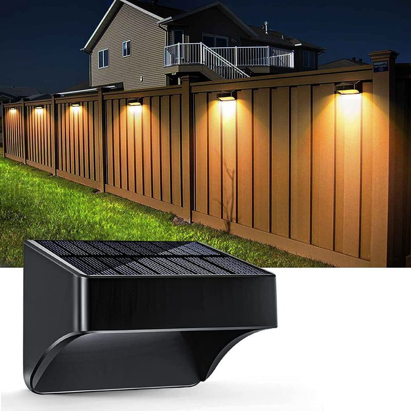 Moderne Einfachheit Solar Wasserdichte ABS PS Rechteckige LED Wand Leuchte Lampe Für Outdoor Terrasse 