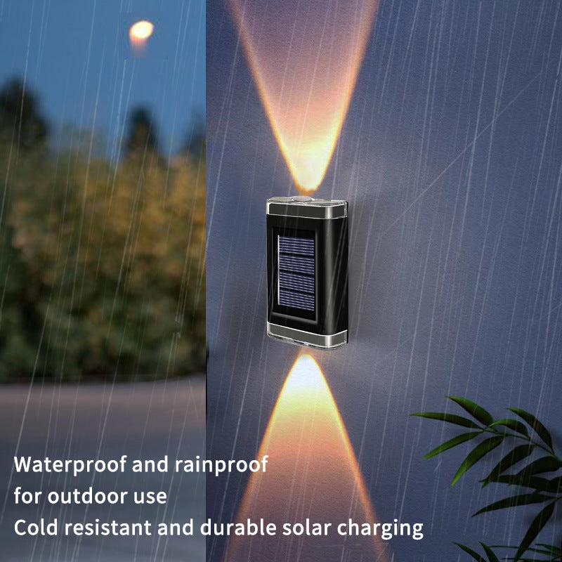 Moderne Einfachheit Solar Wasserdichte ABS PVC Rechteckige LED Wand Leuchte Lampe Für Outdoor Terrasse 