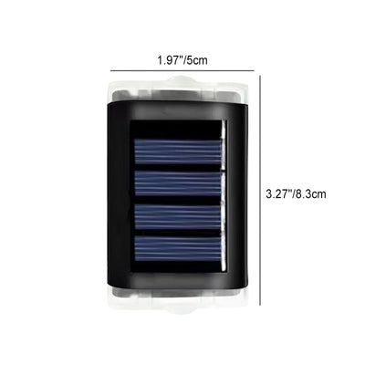 Moderne Einfachheit Solar Wasserdichte ABS PVC Rechteckige LED Wand Leuchte Lampe Für Outdoor Terrasse 