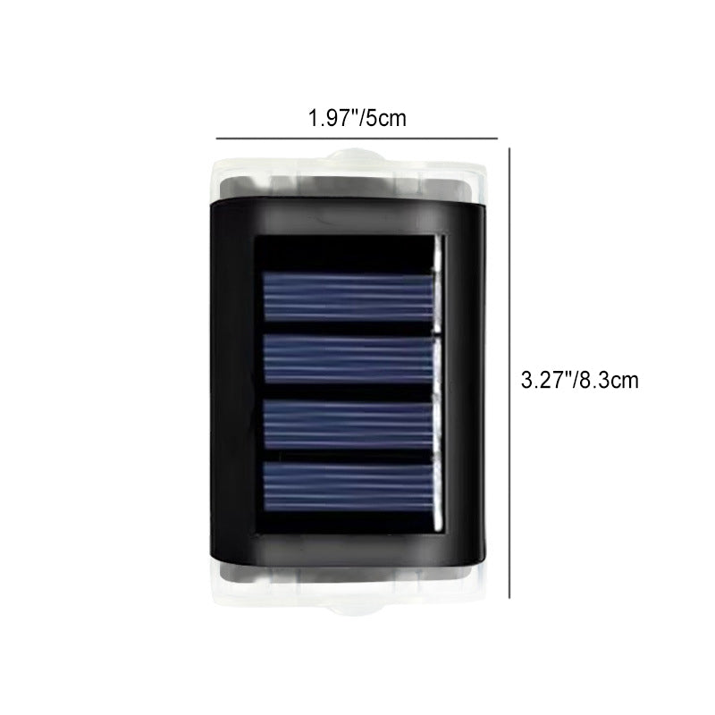 Moderne Einfachheit Solar Wasserdichte ABS PVC Rechteckige LED Wand Leuchte Lampe Für Outdoor Terrasse 