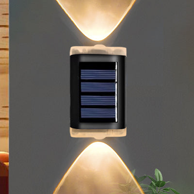 Moderne Einfachheit Solar Wasserdichte ABS PVC Rechteckige LED Wand Leuchte Lampe Für Outdoor Terrasse 