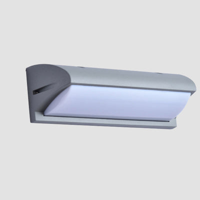 Moderne unbedeutende wasserdichte rechteckige LED-Wandleuchter-Lampe aus Aluminium-PMMA für Patio im Freien 