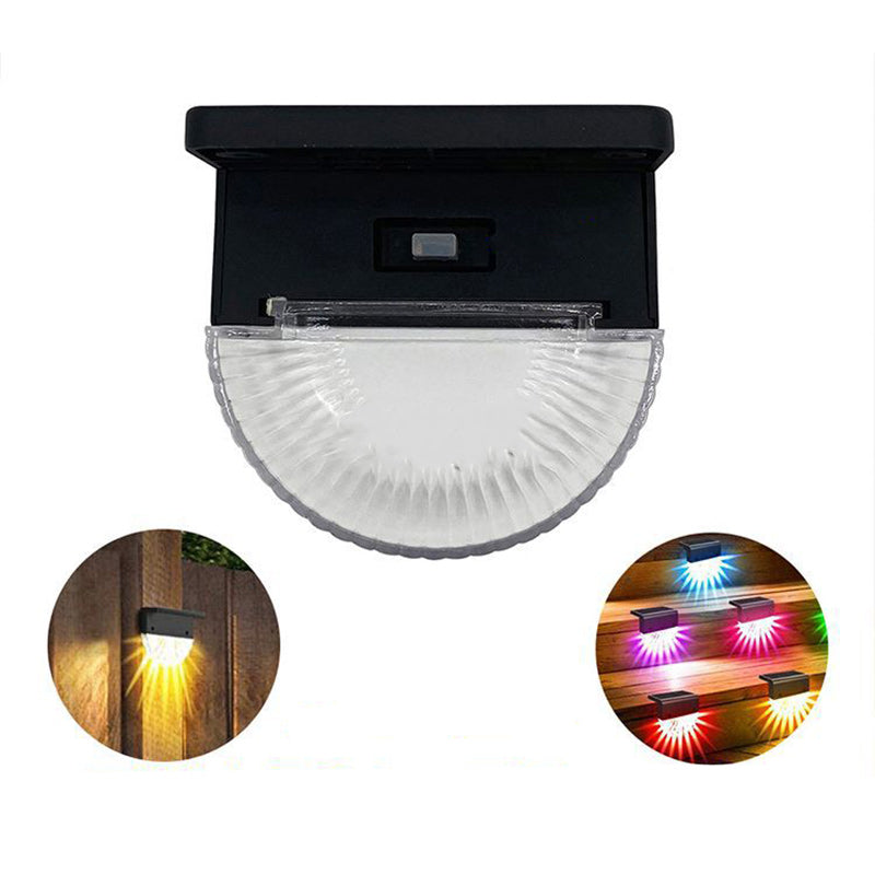 Modern Simplicity Solar Waterproof ABS PS Semicircular Gear LED Wall Sconce Lamp For Outdoor Patio