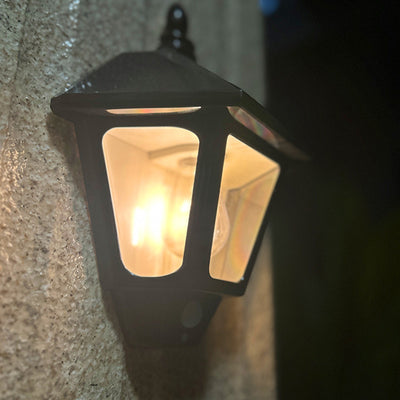 Contemporary Retro Solar Waterproof ABS Lighthouse LED Wall Sconce Lamp For Outdoor Patio