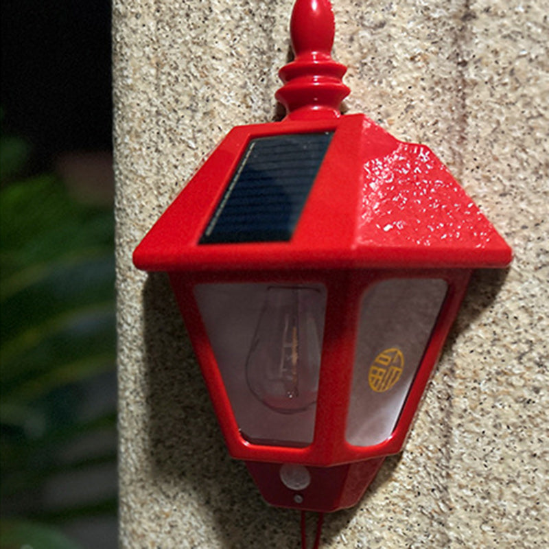 Contemporary Retro Solar Waterproof ABS Lighthouse LED Wall Sconce Lamp For Outdoor Patio