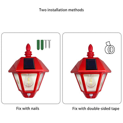 Contemporary Retro Solar Waterproof ABS Lighthouse LED Wall Sconce Lamp For Outdoor Patio