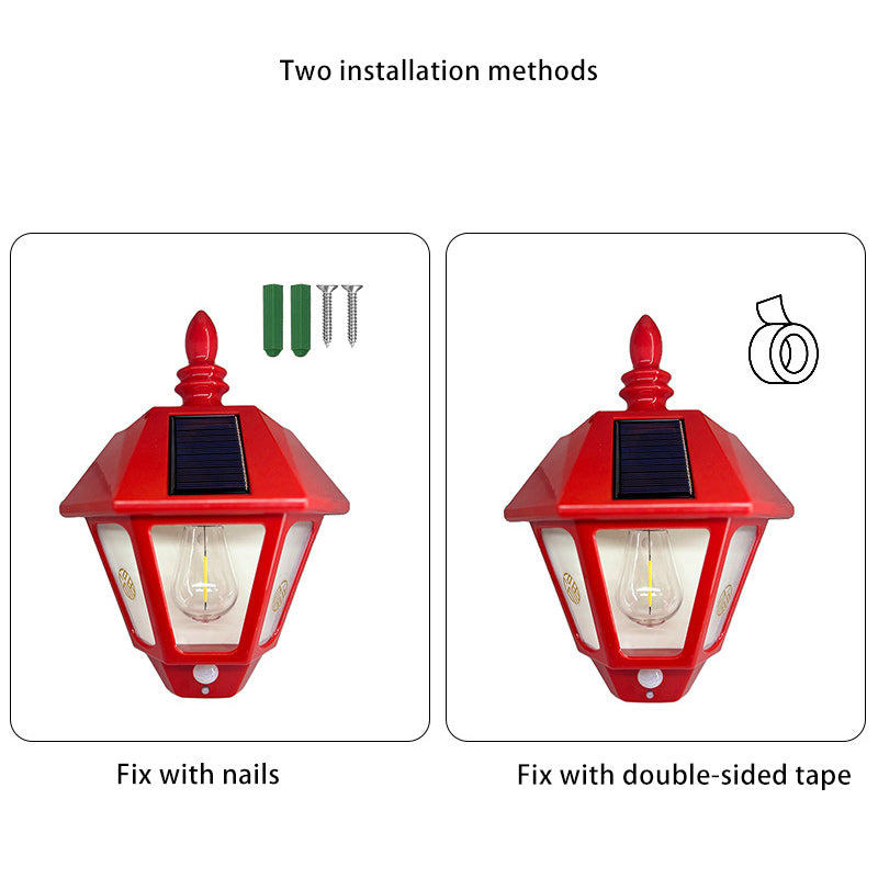 Contemporary Retro Solar Waterproof ABS Lighthouse LED Wall Sconce Lamp For Outdoor Patio