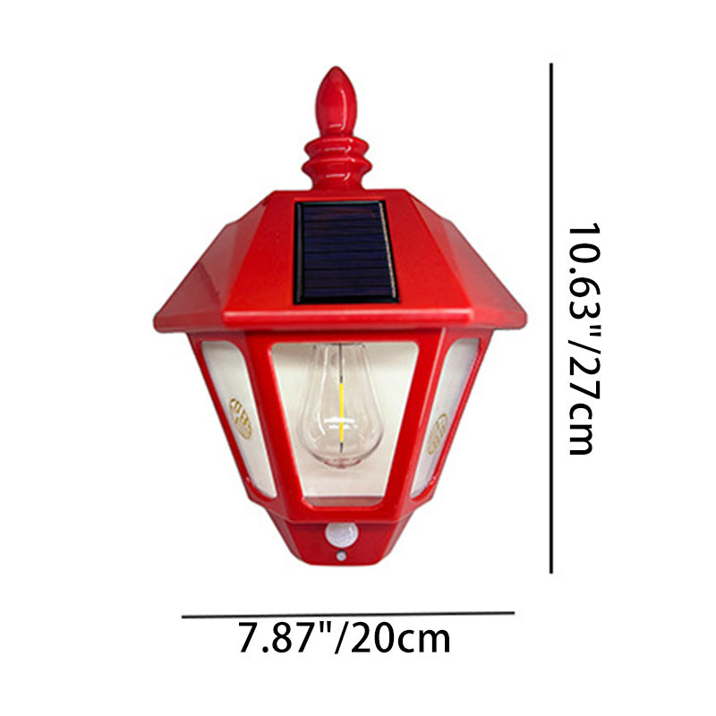 Contemporary Retro Solar Waterproof ABS Lighthouse LED Wall Sconce Lamp For Outdoor Patio