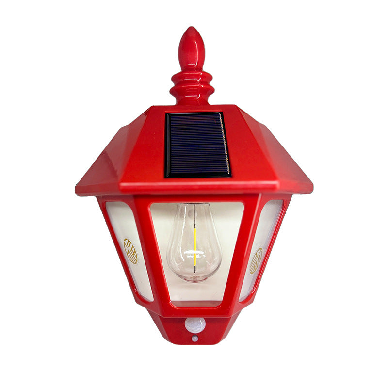 Contemporary Retro Solar Waterproof ABS Lighthouse LED Wall Sconce Lamp For Outdoor Patio