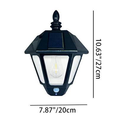 Contemporary Retro Solar Waterproof ABS Lighthouse LED Wall Sconce Lamp For Outdoor Patio