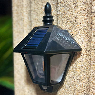 Contemporary Retro Solar Waterproof ABS Lighthouse LED Wall Sconce Lamp For Outdoor Patio