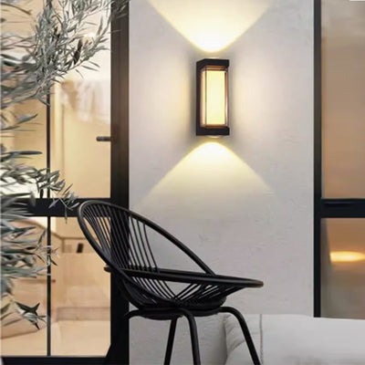 Modern Simplicity Waterproof Aluminum PC Cylinder Cuboid LED Wall Sconce Lamp For Outdoor Patio