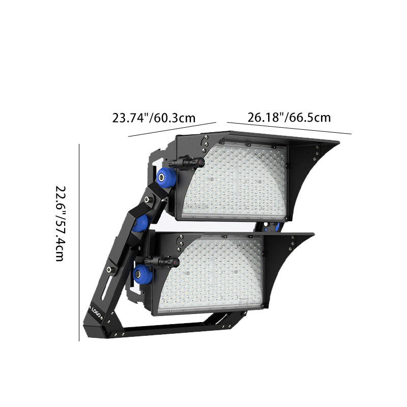 Contemporary Industrial Waterproof Aluminum Rectangular Rotatable High Power LED Outdoor Light For Outdoor Patio