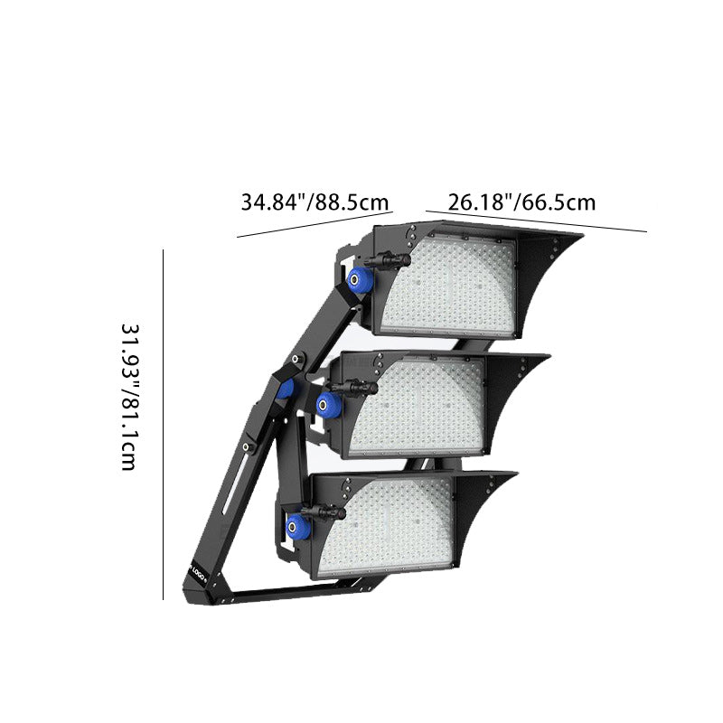 Contemporary Industrial Waterproof Aluminum Rectangular Rotatable High Power LED Outdoor Light For Outdoor Patio