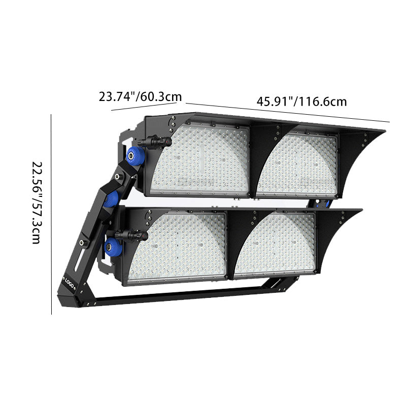 Contemporary Industrial Waterproof Aluminum Rectangular Rotatable High Power LED Outdoor Light For Outdoor Patio