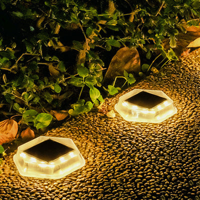 Modern Simplicity Solar Waterproof PC Hexagon Rectangular LED Landscape Lighting Outdoor Light For Garden