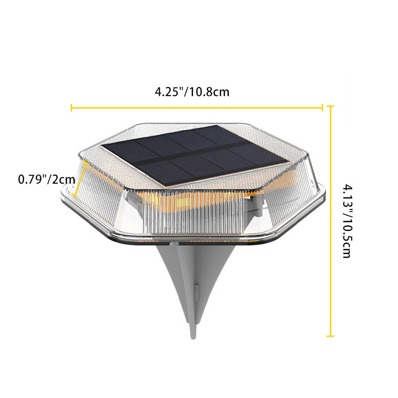 Modern Simplicity Solar Waterproof PC Hexagon Rectangular LED Landscape Lighting Outdoor Light For Garden