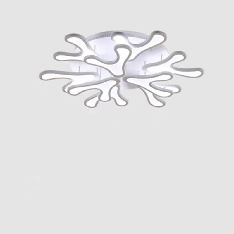 Contemporary Creative Iron Acrylic Antler Flower LED Flush Mount Ceiling Light For Living Room