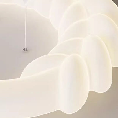 Contemporary Nordic Kids Iron PE Round Star Cloud Maize LED Flush Mount Ceiling Light For Bedroom