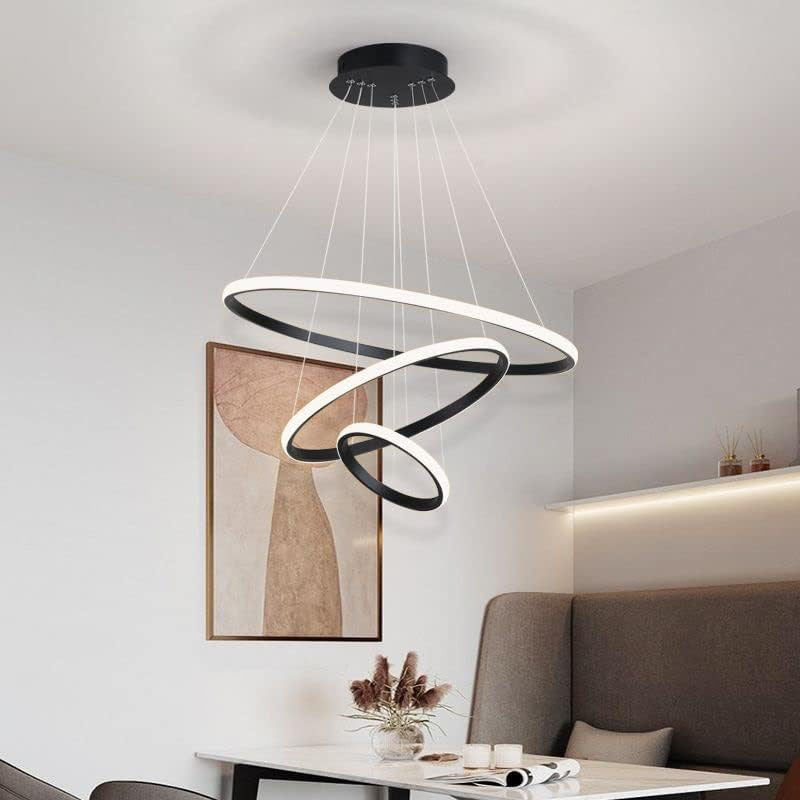 Moderne Nordic Eisen Silica Kreise Ring LED Kronleuchter Für Wohnzimmer 