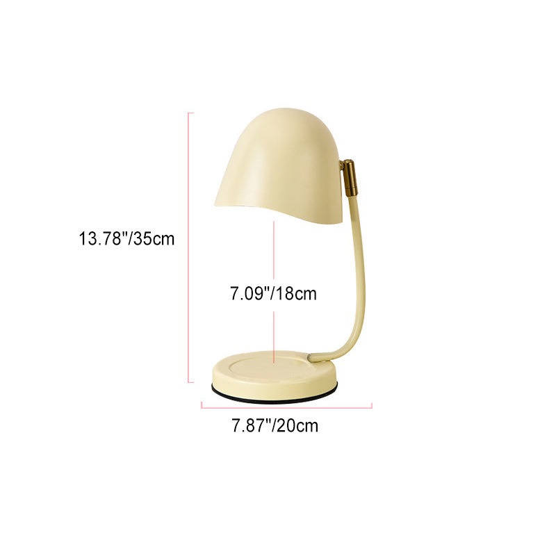 Contemporary Scandinavian Metal Eggshell Dimmable 1-Light Melting Wax Table Lamp For Bedroom