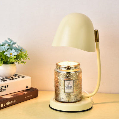 Contemporary Scandinavian Metal Eggshell Dimmable 1-Light Melting Wax Table Lamp For Bedroom