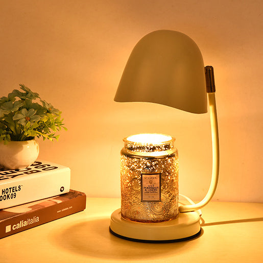 Contemporary Scandinavian Metal Eggshell Dimmable 1-Light Melting Wax Table Lamp For Bedroom