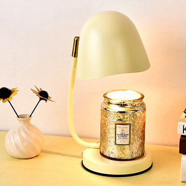 Contemporary Scandinavian Metal Eggshell Dimmable 1-Light Melting Wax Table Lamp For Bedroom