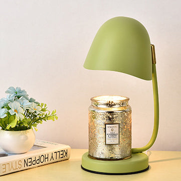 Contemporary Scandinavian Metal Eggshell Dimmable 1-Light Melting Wax Table Lamp For Bedroom