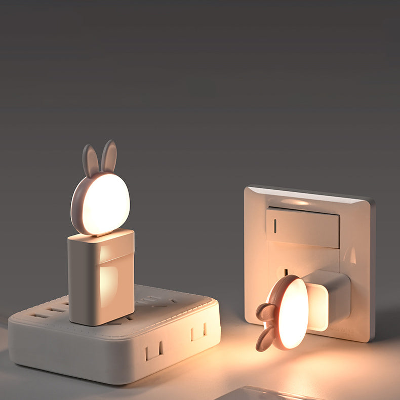 Modern Art Deco ABS Rabbit USB LED Night Light For Bedside