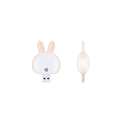 Modern Art Deco ABS Rabbit USB LED Night Light For Bedside