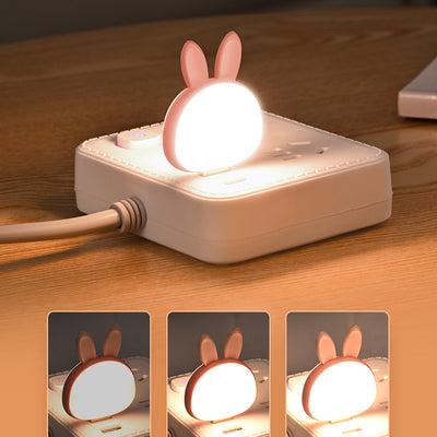 Modern Art Deco ABS Rabbit USB LED Night Light For Bedside