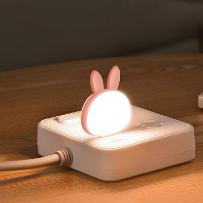 Modern Art Deco ABS Rabbit USB LED Night Light For Bedside