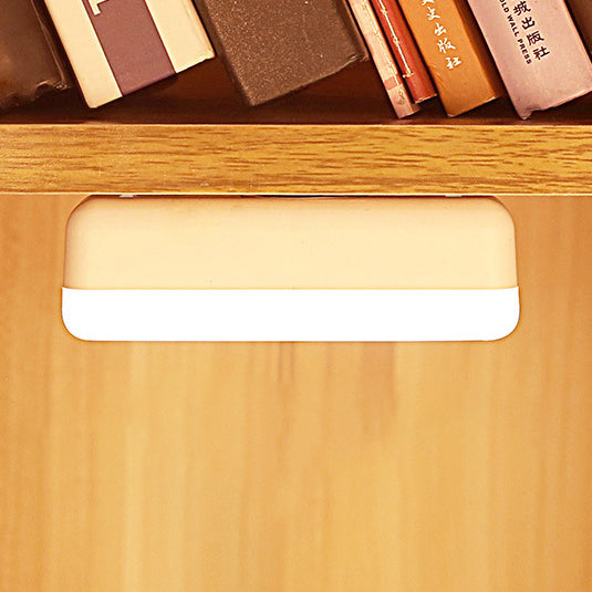 Modern Minimalist Rechargeable Magnetic Suction Plastic Strip Rectangular LED Wall Sconce Lamp Night Light For Study