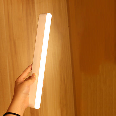 Modern Minimalist Rechargeable Magnetic Suction Plastic Strip Rectangular LED Wall Sconce Lamp Night Light For Study