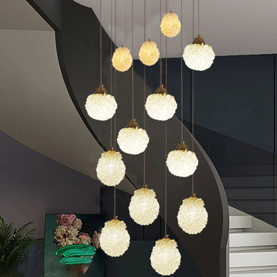 Modern Luxury Crystal Iron Honeycomb Ball 1-Light Pendant Light For Dining Room