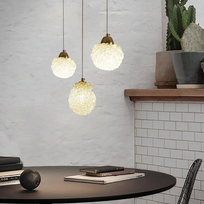 Modern Luxury Crystal Iron Honeycomb Ball 1-Light Pendant Light For Dining Room