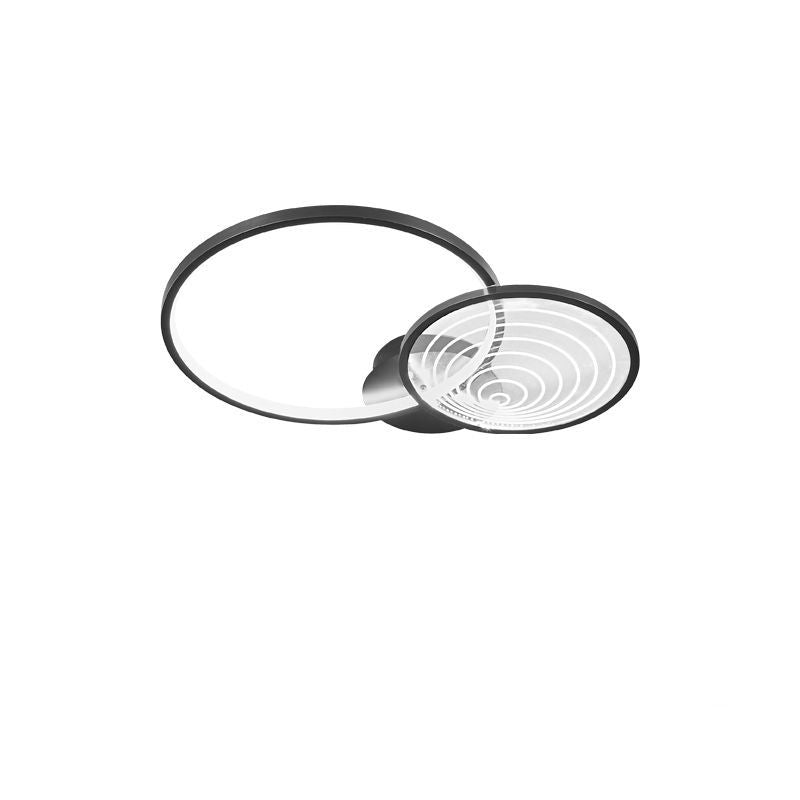 Contemporary Nordic Brass Acrylic Circle LED Flush Mount Ceiling Light For Bedroom