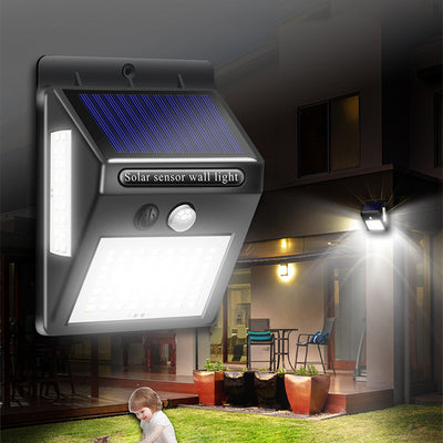 Moderne Einfachheit Solar Wasserdichte Motion Sensor ABS Rechteckige LED Wand Leuchte Lampe Für Outdoor Terrasse 